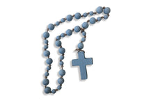 Load image into Gallery viewer, A beautiful decorative piece, wooden beaded cross that is slightly distressed.