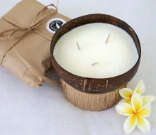 Load image into Gallery viewer, The coconut and lemongrass candle has a lovely fresh room-filling fragrance.