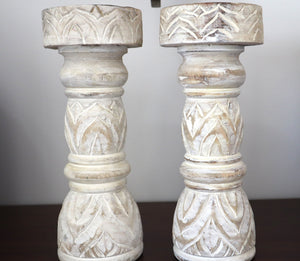 Indian Wooden Candle Holder